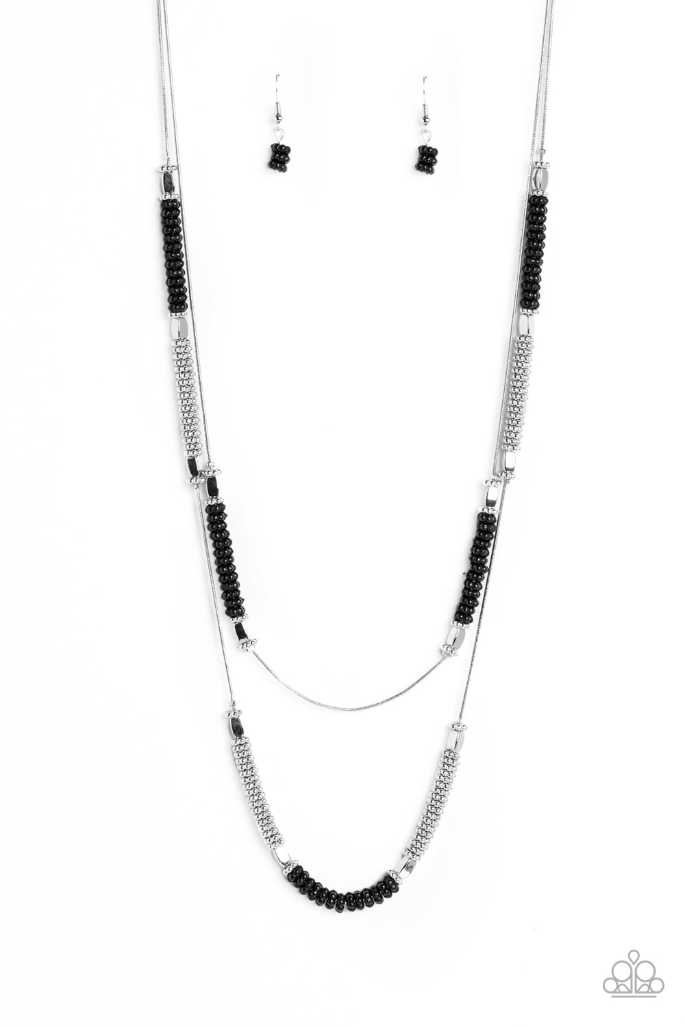 Paparazzi Accessories: Caviar Chic - Black Necklace