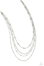Load image into Gallery viewer, Paparazzi Accessories: Studded Shimmer - Silver Necklace
