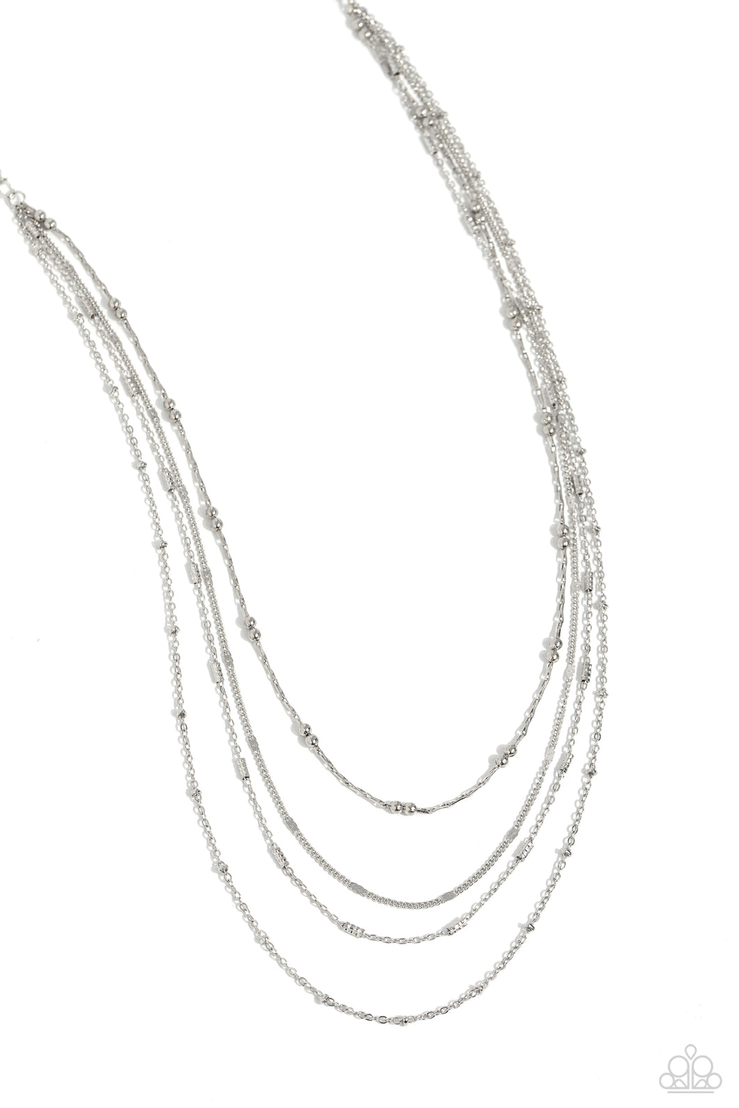 Paparazzi Accessories: Studded Shimmer - Silver Necklace