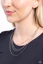 Load image into Gallery viewer, Paparazzi Accessories: Studded Shimmer - Silver Necklace
