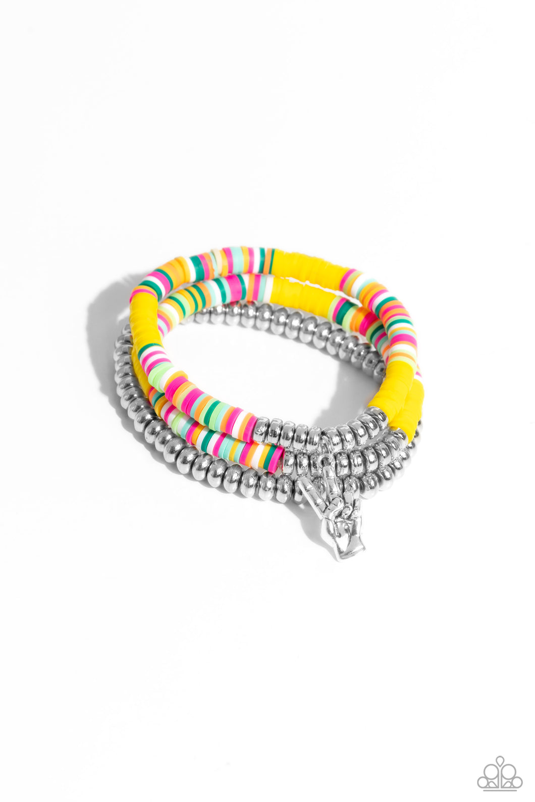 Paparazzi Accessories: Peaceful Potential - Yellow Bracelet