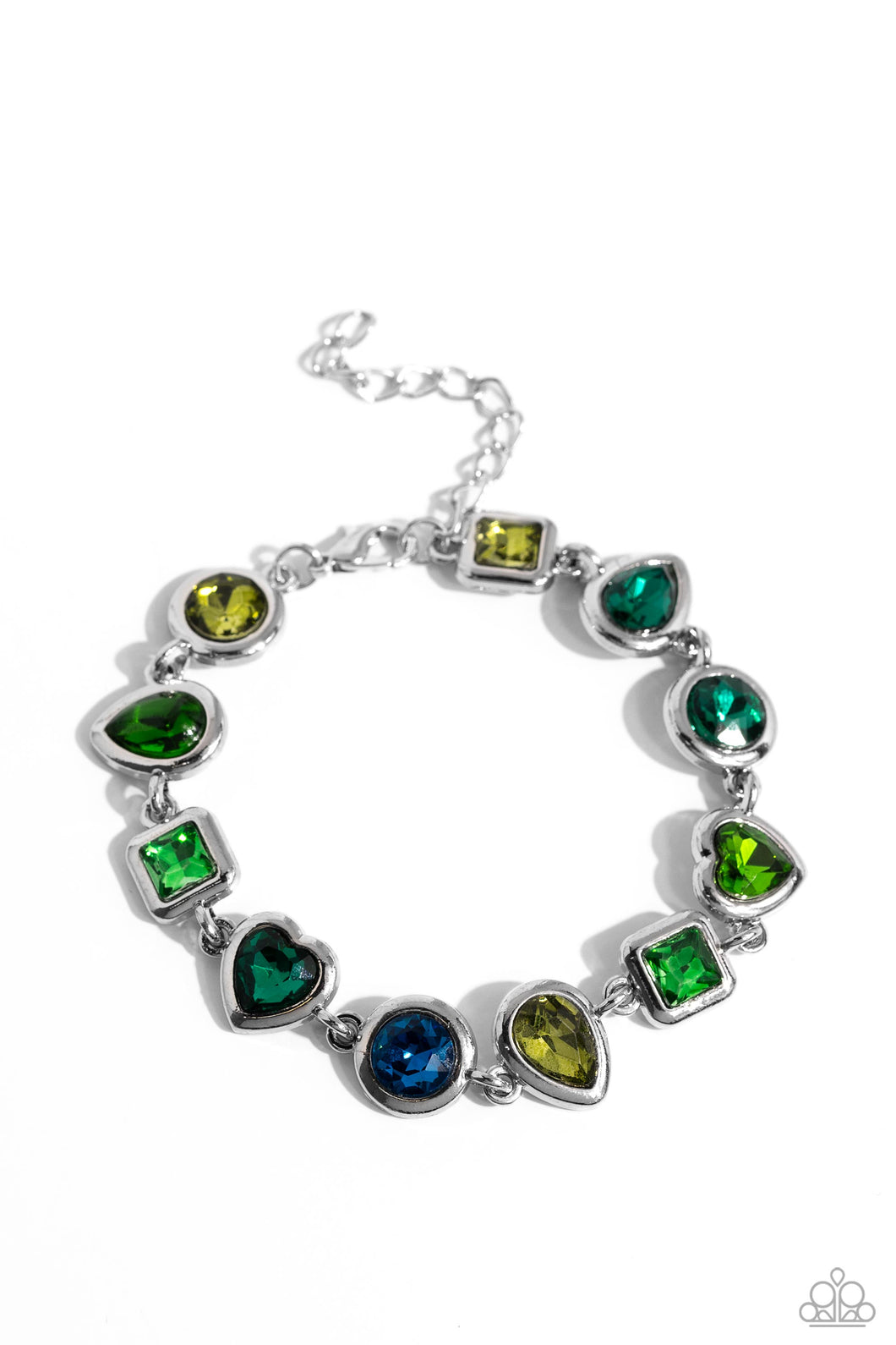 Paparazzi Accessories:Actively Abstract - Green Bracelet